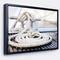 Designart - White Nautical Mooring Rope - Modern Landscape Framed Canvas Art